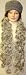 Three Strand Luxurious Light Grey Color Rabbit Fur Scarf Offered in Combination with Hand Crocheted Grey Chenille and Gimp Tweed Skull Cap