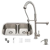 UPC 849922000084 product image for VIGO VG15337 All in One 32-inch Undermount Stainless Steel Kitchen Sink and Fauc | upcitemdb.com