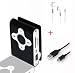 smartec24® Mini Clip MP3 Player in schwarz inkl. 1x Ohrhörer und 1x Mini USB 2.0 Highspeed Lade- und Datenkabel