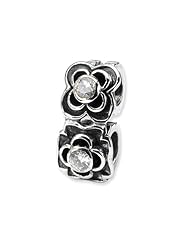 Reflections(tm) Sterling Silver CZ Connector Bead / Charm
