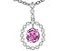 0.95 cts 14k Pink Sapphire and Diamond Pendant - 14kt White or Yellow Gold