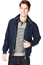 Blue Harbour Funnel Neck Soft Bomber Jacket with Stormwear™