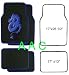 A Set of 4 Universal Fit Plush Carpet Floor Mats for Cars / Truck - Dragon Blue
