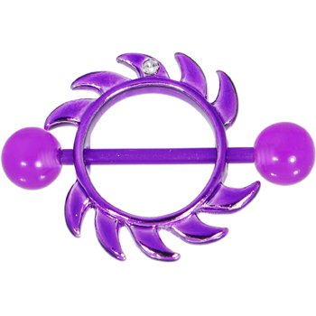 BIOPLAST Purple TRIBAL BLADE Nipple Shield