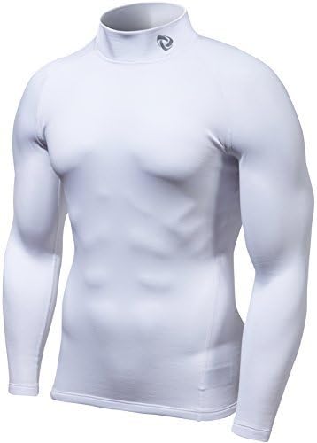 TM-T11-WHT_Small Tesla New Men's Cool Compression long sleeve quick dry Running sports Baselayer Underwear underlayer flexible soccer baseball skin clothe by Tesla Gear