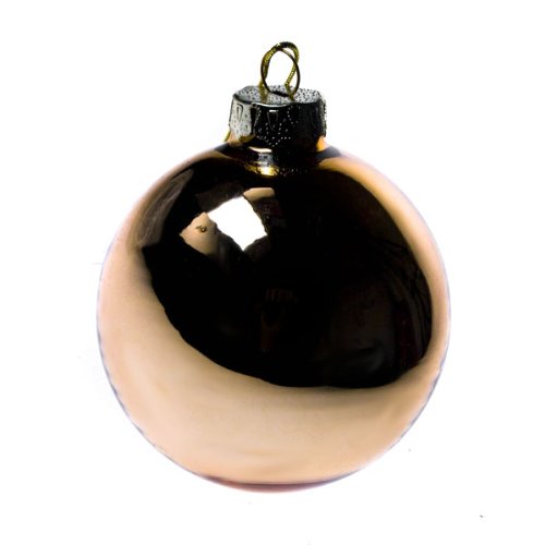 Gold Glass Lacquered Christmas Tree Bauble