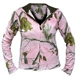 Realtree Girl Ap Pink Camo Zip Hooded Jacket ~ Juniors Hunting Hoodie Size: Large