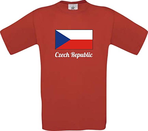 ShirtInStyle Kinder-Shirt CZECH REPUBLIC Tschechien Ländershirt diverse Farben, Farbe rot, Größe 104
