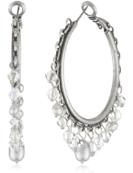 Liz Palacios "Mara villas" Swarovski Crystal and Freshwater Pearl Earrings