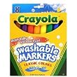 Binney & Smith Crayola(R) Washable Wedge Tip Markers, Assorted Colors, Box Of 8