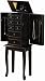 Jewelry Armoire Queen Anne Legs in Black Finish