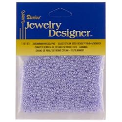 10/0 Ceylon Seed Beads, Lavender, 20 Gram Pkg