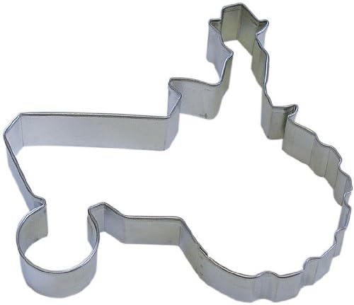 Tractor with Farmer Cookie Cutter 5 Inch - Made in the USA โ Transportation OTBP Cookie Cutters Tin Plated Steel Tractor with Farmer Cookie Mold