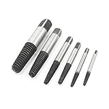 uxcell　スクリューエクストラクター　ボルト　ナット　リムーブ　ハンド　ドリルビットセット　6 in 1