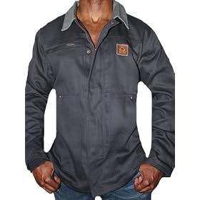 LRG Lifted Research Group Rough Neck Mens Work Construction Jacket Coat Black