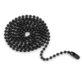 Special Price! 24 Inch 2.4mm Wide Black Plated Stainless Steel Ball Chain with Ball Chain Connector