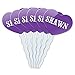 Purple Heart Love Set of 6 Cupcake Picks Toppers Decoration Names Male Sa-Sh - Shawn