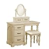 Victorian Shabby Chic Antique Ivory Dressing Table Set