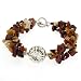 Handmade Golden Brown Jasper Bracelet With Etched Silver Accent Bead