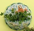 Mosaic Resin Parrot Bird Feeder or Wall Planter