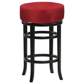 Click here to buy Juno Swivel Bar Stool Backless 30h Red by Home Decorators Collection.