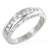 Sterling Silver I LOVE MOM Stack Ring - size 7