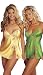 Satin Sorbet Babydoll , MEDIUM, YELLOW