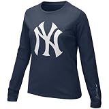 Nike - Nike New York Yankees Ladies Navy Blue Large Logo Long Sleeve T-shirt