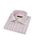 Forzieri Purple and Grey Striped Cotton Dress Shirt