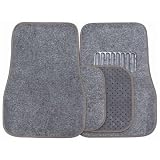 Outdoor Living : Car, 4x4, MPV Universal Non-Slip Carpet Mat Set - 4pce Grey