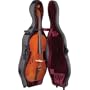 Protec 4/4 SIZE CELLO PRO PAC SILVER- WINE INTERIOR