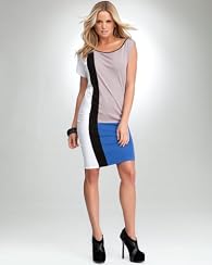 Asymmetric Colorblock Knit Dress