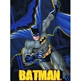 Warner Bros Batman Running Bat Royal Plush Raschel Throw Twin Size Blanket