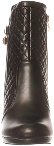 JustFab Losira Ankle Boot - Black, 6.5 M US / 37 EU