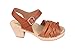 Lotta From Stockholm Swedish Clogs Braided High Heel Clogs in Wax Tan Leather