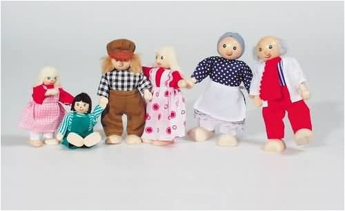 Childrens Toyshop  Toys : Bending dolls "Farmers family" - 6 figures