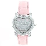 Luxurman Ladies Heart Diamond Watch 0.30ct Pink