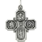 14K Yellow Gold 4-Way Cross Medal