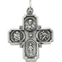 14K White Gold 4-Way Cross Medal