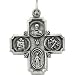 14K Yellow Gold 4-Way Cross Medal