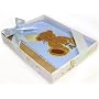 Baby Photo Album for 24 4x6 pictures, blue fabric cover, white slip-in pockets; great gift!