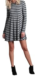Striped Print Winter Tunic/Mini Dress 
