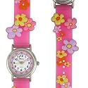 Ravel - R1513.21 - Montre Maîtresse - Quartz Analogique - Rose et Blanche - Fleurs en 3D sur le Bracelet