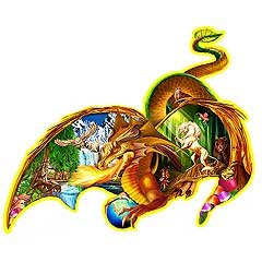 Childrens Toyshop  Toys : Earth Dragon 1000 pc Shaped