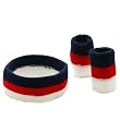 Tri Color Head and Wrist Band Set-Blue Red White W12S23B