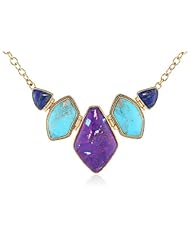 Barse "Navajo" Purple Turquoise Multi-Stone Necklace