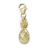 Aloha Hawaii Pineapple Charm in 14K Yellow Gold
