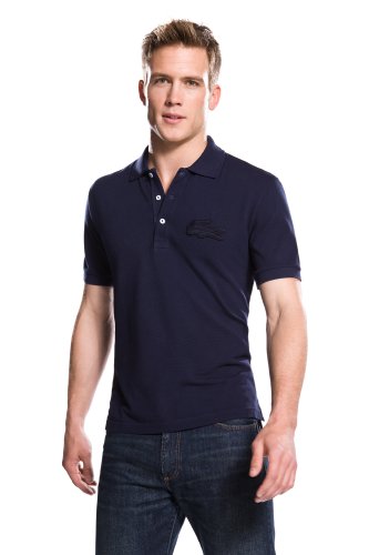 Short Sleeve Garment Washed Oversized Croc Pique Polo