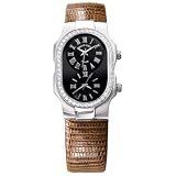 Philip Stein Teslar Womens Diamond Brown Lizard Strap Watch 1D-B-CB-ZBR