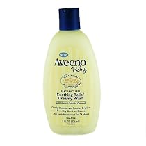 Aveeno Baby Soothing Relief Creamy Wash, Fragrance Free, 8-Ounce Bottle (Pack of 6)